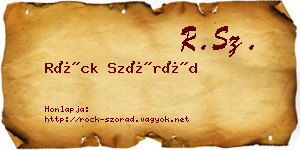 Röck Szórád névjegykártya